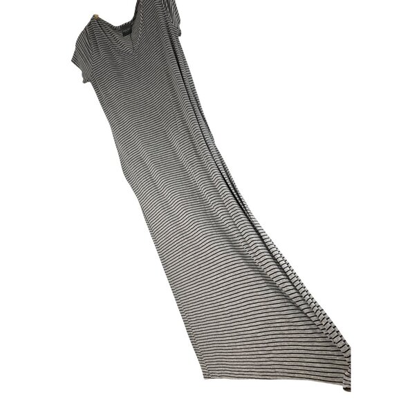 Olivia Rae NY Striped V-Neck Maxi Shirt Dress Swim Cover L RCC10465 EUC Vacay - Picture 1 of 8